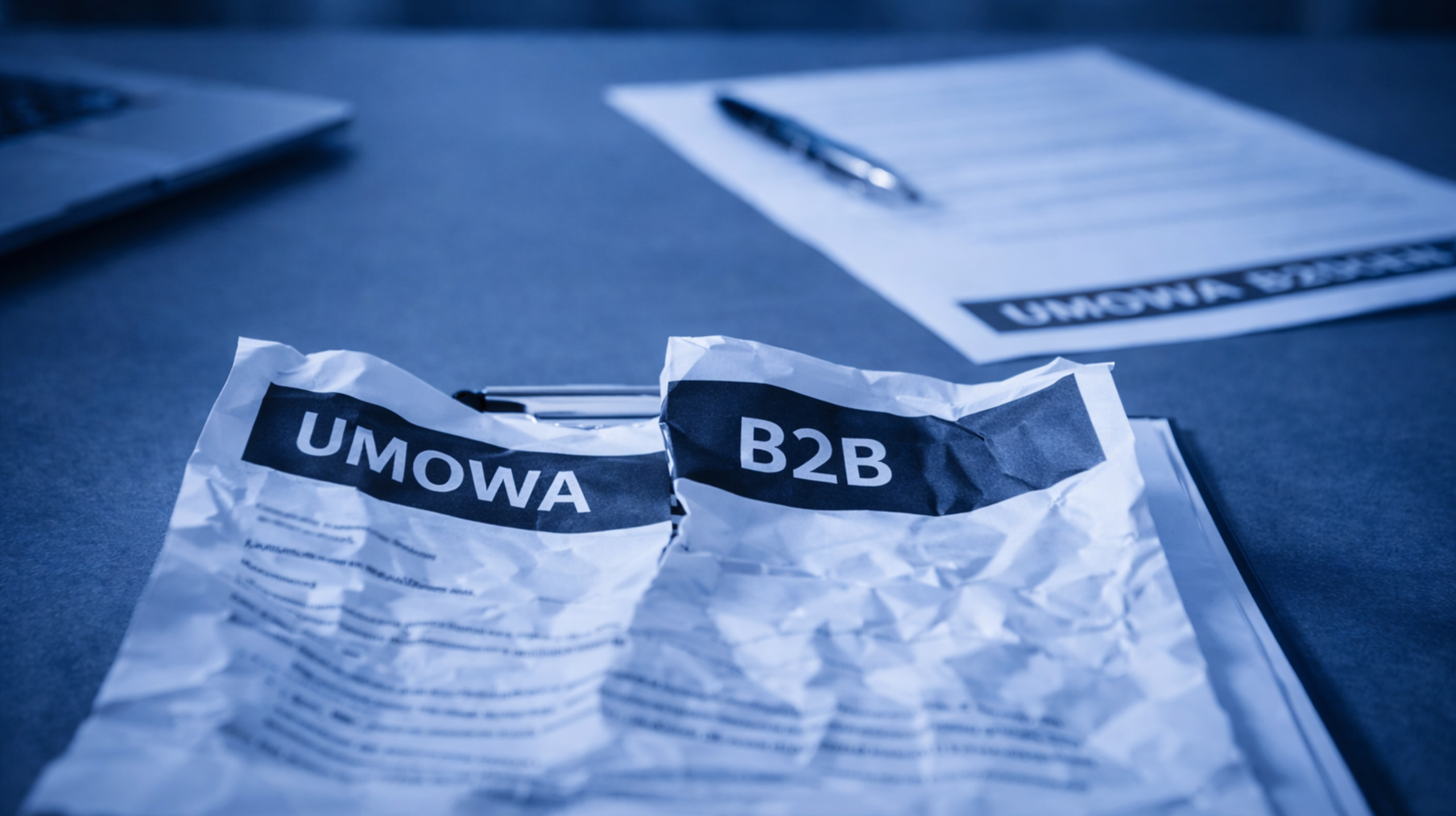 Prawnik analizuje umowę B2B przed podpisaniem – zmiany przepisów PIP 2026